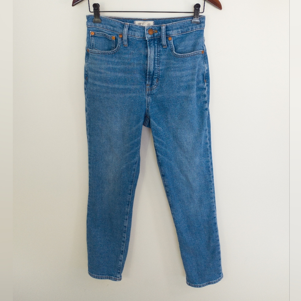 Madewell The Perfect Vintage Crop Jean High Rise Hemp Stretch Blue Denim 26